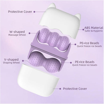 Ice Massage Device,Ice Roller Set For Face And Eyes - Facial Skin Care